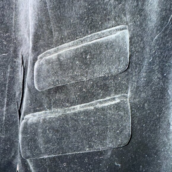 Lauren Ralph Lauren Black Velvet/Velour Suit- Blazer Sz 8 Pants Sz 10 Holiday - Picture 5 of 15